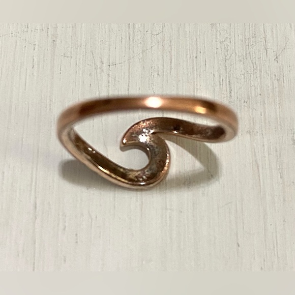 Pura Vida Gold & White Wave Ring Boho Coastal Beach Classic - Picture 7 of 9